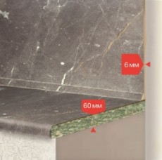 Стеновая панель Скиф в цвет столешницы глянцевая (3мх600мм)