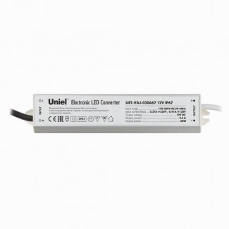 Блок питания Uniel 12V 30W IP67 2,5A UET-VAJ-030A67 10587