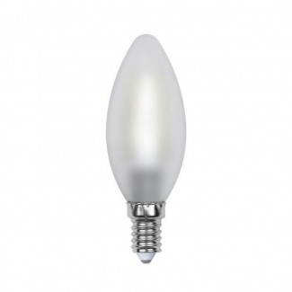 Лампа светодиодная филаментная Uniel E14 6W 3000K матовая LED-C35-6W/WW/E14/FR PLS02WH UL-00000305