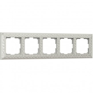 Рамка Werkel Antik на 5 постов жемчужный WL07-Frame-05 4690389063534