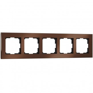 Рамка Werkel Aluminium на 5 постов алюминий коричневый WL11-Frame-05 4690389073724
