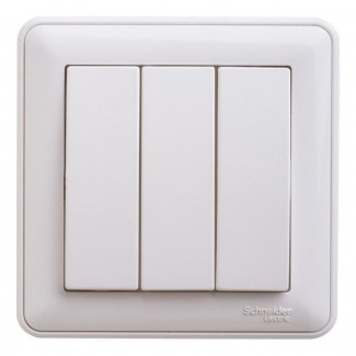 Выключатель трехклавишный Systeme Electric W59 10A 250V белый VS0510-351-18
