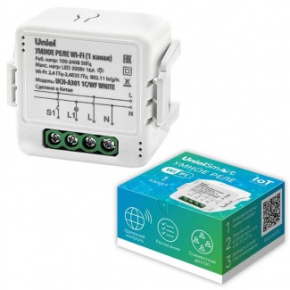 Умное реле Wi-Fi Uniel UCH-A301 1C/WF WHITE