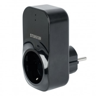 Реле напряжения для розетки Stekker VP-100B-3M, 230В,16A,черный 50688