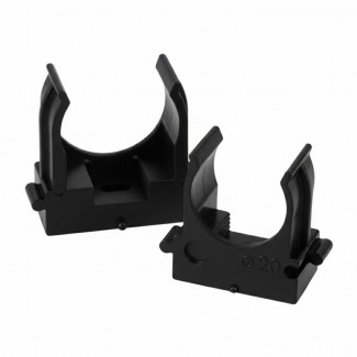 Крепеж-клипса для труб для прямого монтажа Stekker PMPH32B черная в п/э D32 мм 50764